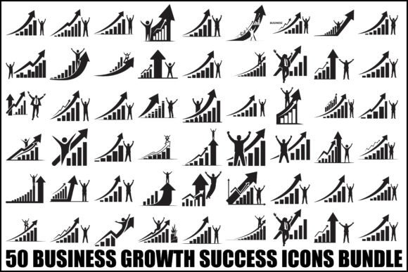 50 Business Growth Success Icons