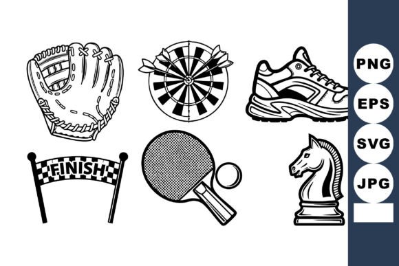 Bold Line Art Sports Icons Review