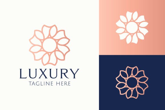 Floral Element Logo Luxury Ornament Graphics for Branding