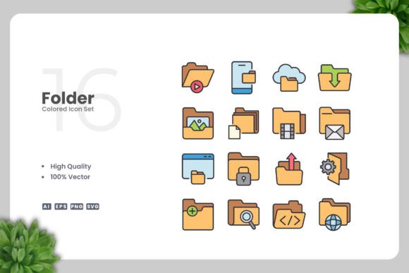 Folder Color Icons: A Designer's Review for Real Embroidery Projects