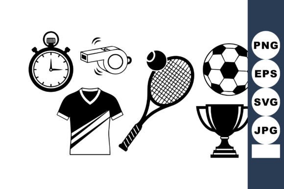 Minimal Black White Sports Icons: A Crafts and Graphics Review