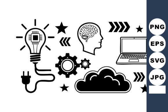 Minimal Tech Icons Lightbulb Cloud: A Crafts and Graphics Review