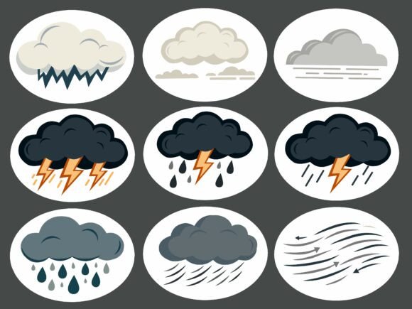 Rainy Weather Clipart Set: A Designer's Review for Graphics and Crafts