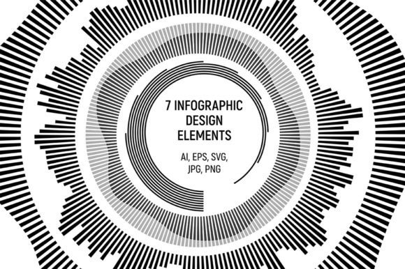 Round Infographic Design Elements for Modern Graphics