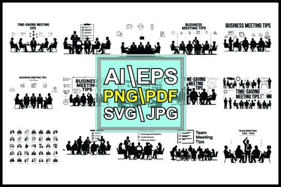 Silhouette Meeting Tips Infographics: A Review of Graphics and Illustrations