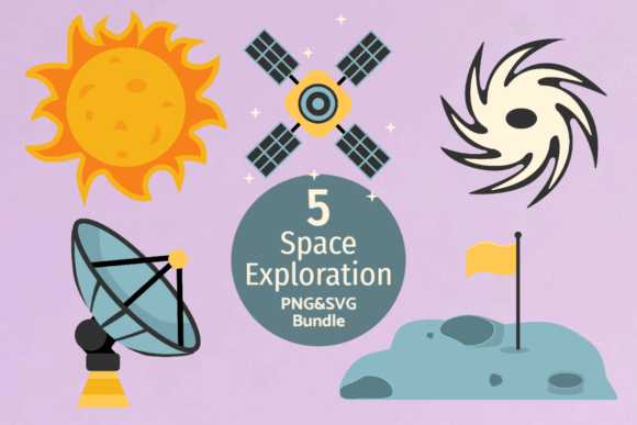 Space Observation Set Graphics for Crafts & Digital Sales