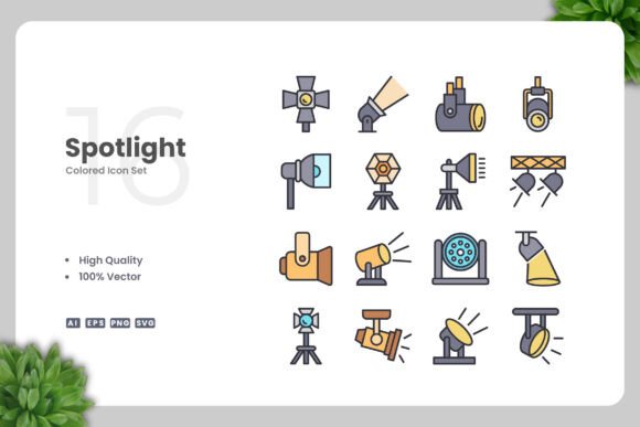 Spotlight Colored Icons: A Designer's Review of Essential Graphics
