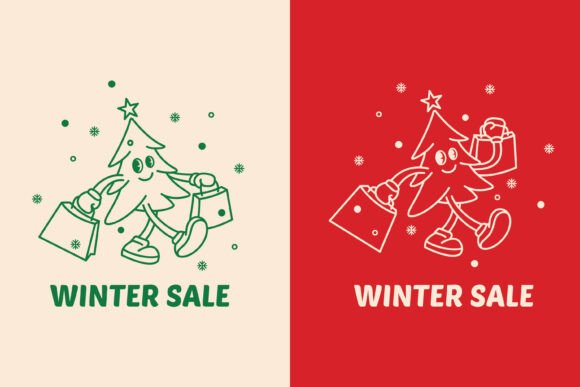 Spruce Tree Happy Holiday Winter Sale