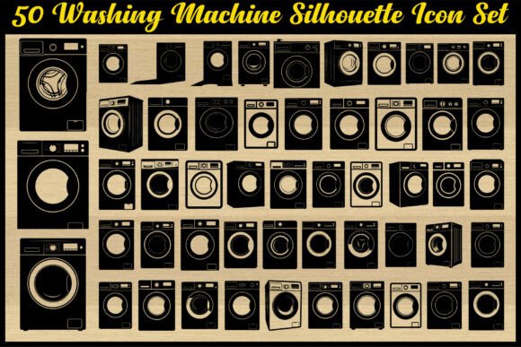 Washing Machine Silhouette SVG Bundle: A Designer's Review for Graphics and Crafts